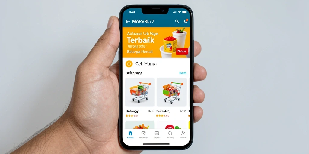Tampilan antarmuka MARVRL77 yang sederhana dan informatif untuk Cek Harga.