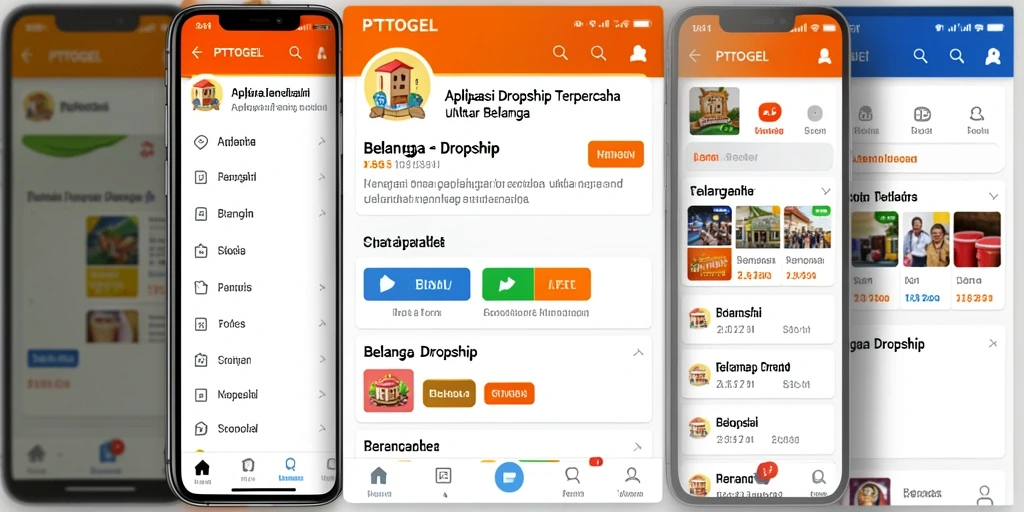 Antarmuka utama PTTOGEL yang memudahkan proses Dropship.