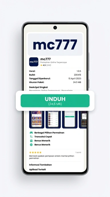 Tampilan halaman APK mc777